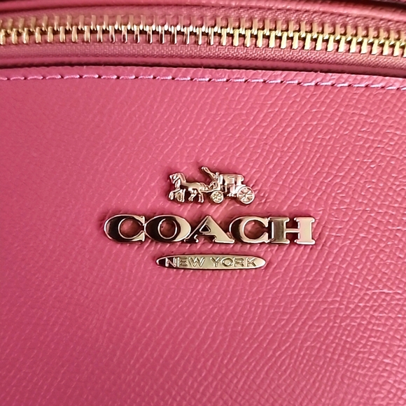 NWOT coralish pink coach backpack - Picture 11 of 16